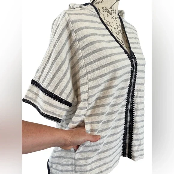 NWOT Madewell Women's Elise Embroidered Hooded Tunic Top Medium Large Pockets - Picture 3 of 15